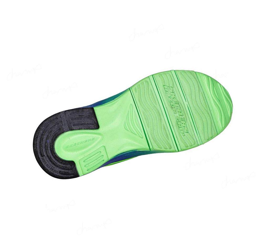 Zapatillas Skechers Razor Grip Niño Verde Negras | I9T0R_AR