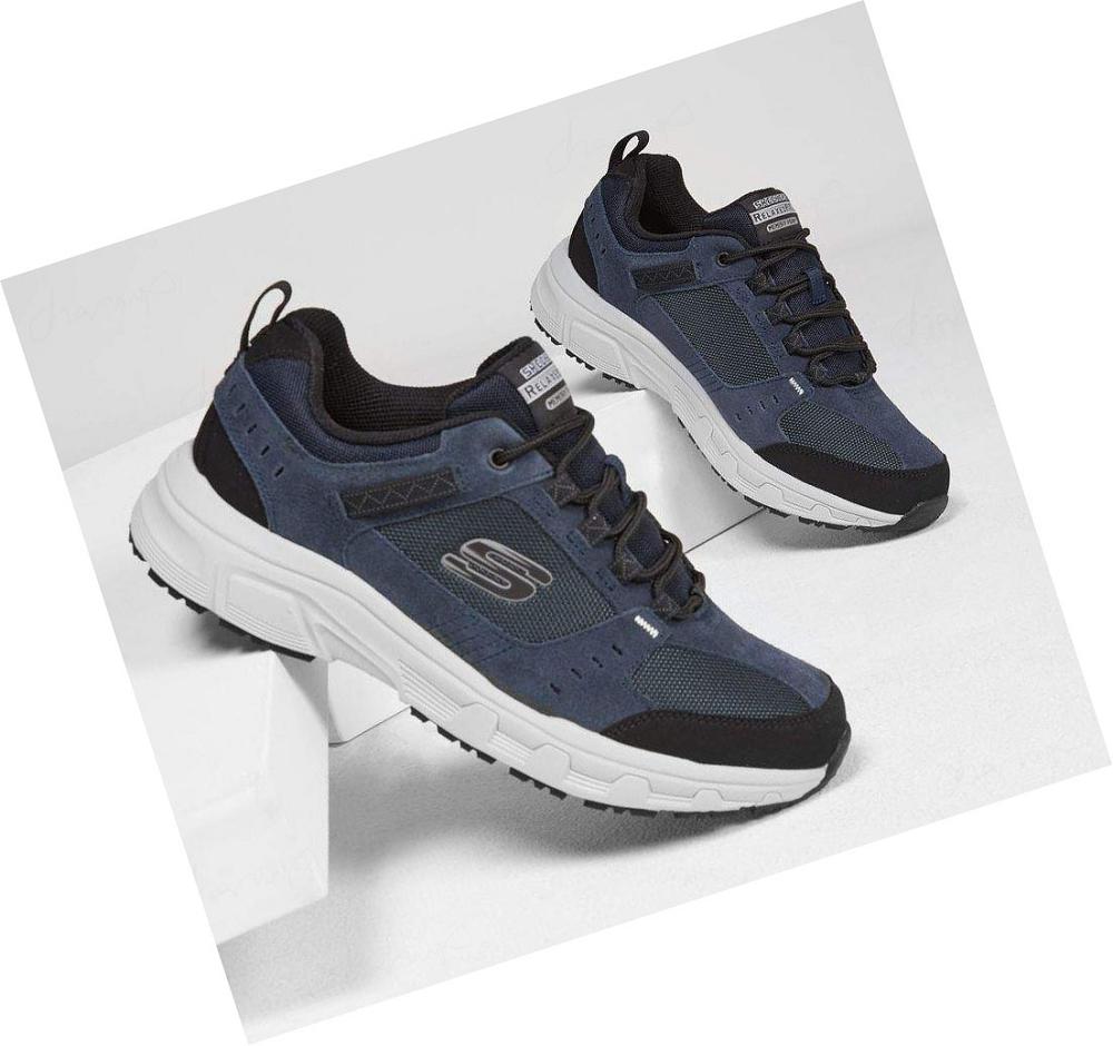 Zapatillas Skechers Relaxed Fit: Oak Canyon Hombre Azul Marino Negras | 3T25A_AR