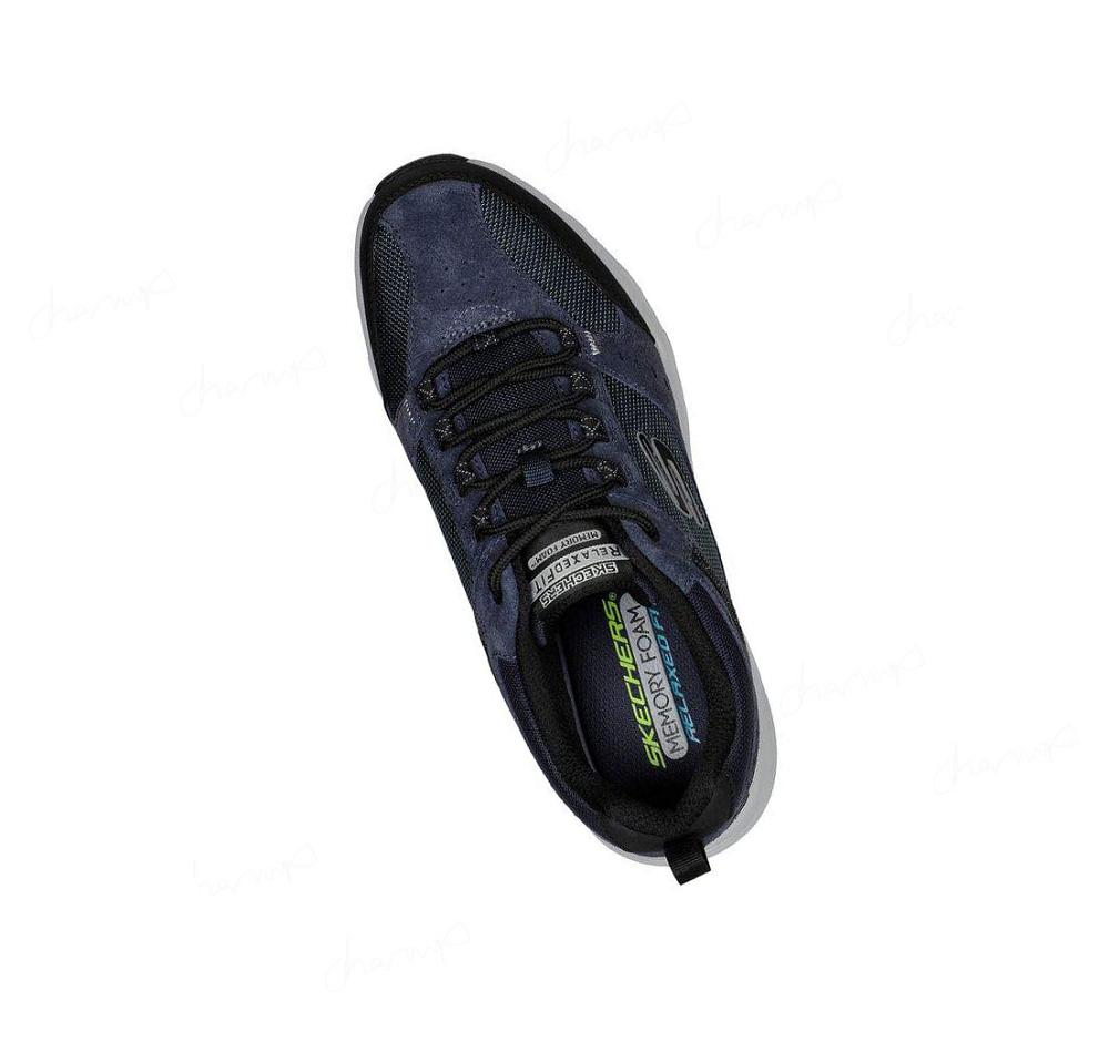 Zapatillas Skechers Relaxed Fit: Oak Canyon Hombre Azul Marino Negras | 3T25A_AR