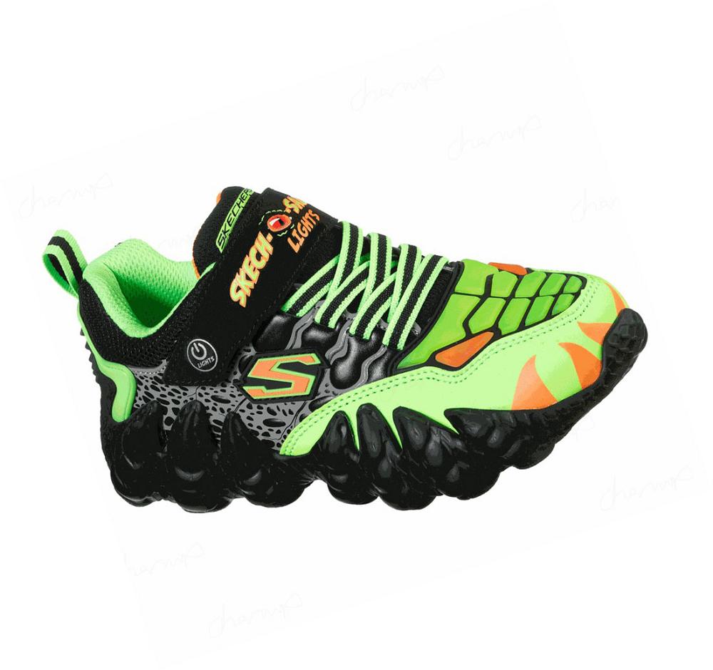 Zapatillas Skechers S Lights: Skech-O-Saurus Lights Niño Negras Verde | I0T0W_AR