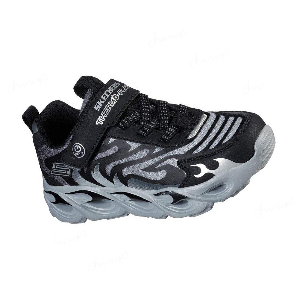 Zapatillas Skechers S Lights: Thermo-Flash Niño Negras Gris | I1A50_AR