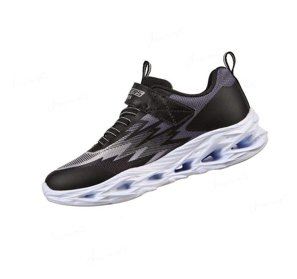 Zapatillas Skechers S Lights: Vortex-Flash - Zorent Niño Negras Gris | I2T0B_AR