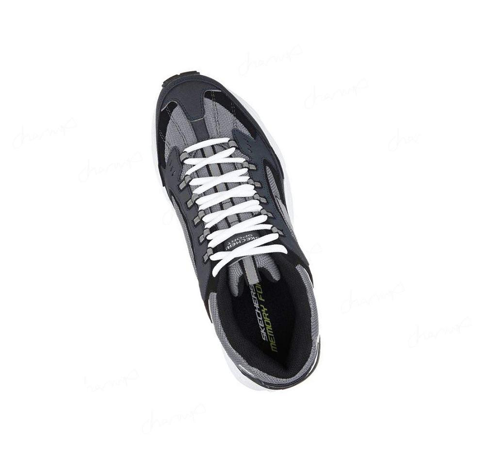 Zapatillas Skechers Stamina - Cutback Hombre Azul Marino Negras | 39893_AR