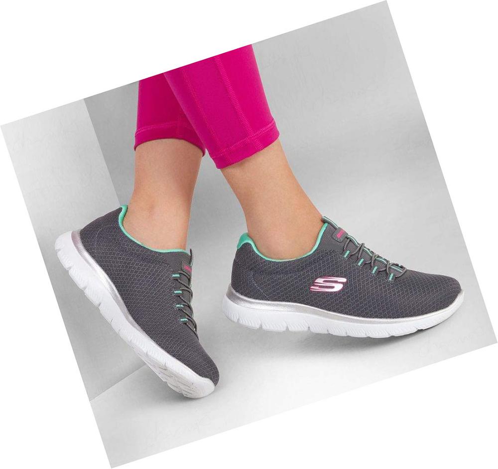 Zapatillas Skechers Summits Mujer Azul Marino | I1A90_AR