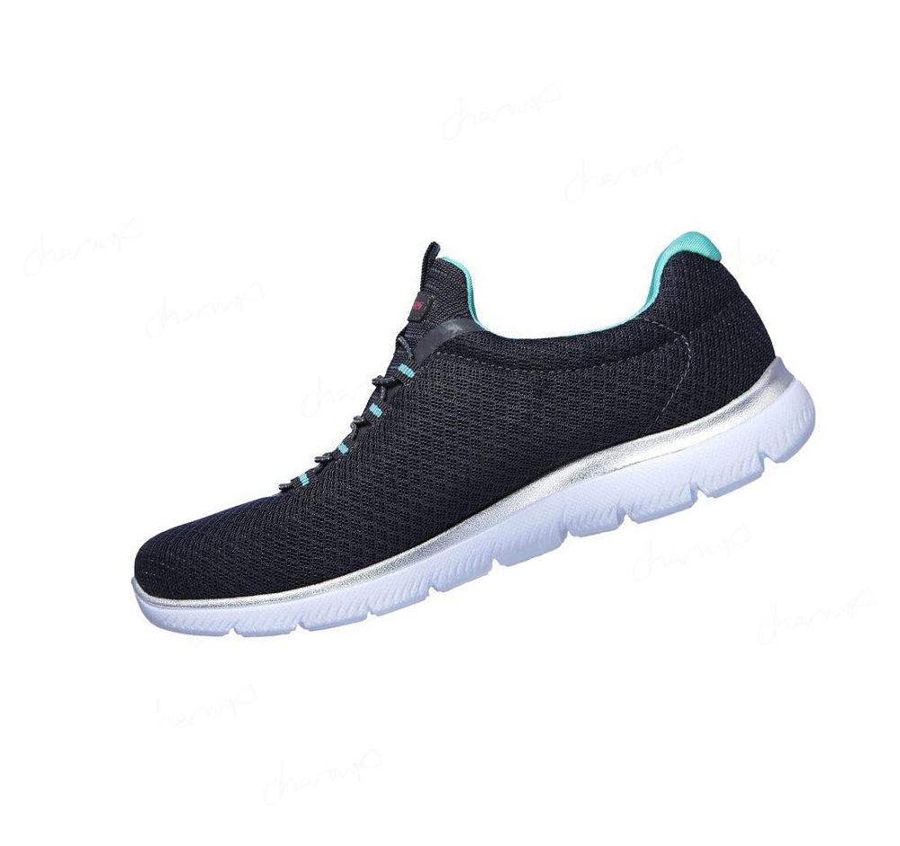 Zapatillas Skechers Summits Mujer Azul Marino | I1A90_AR