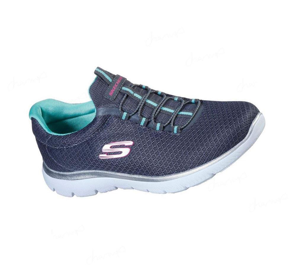 Zapatillas Skechers Summits Mujer Azul Marino | I1A90_AR