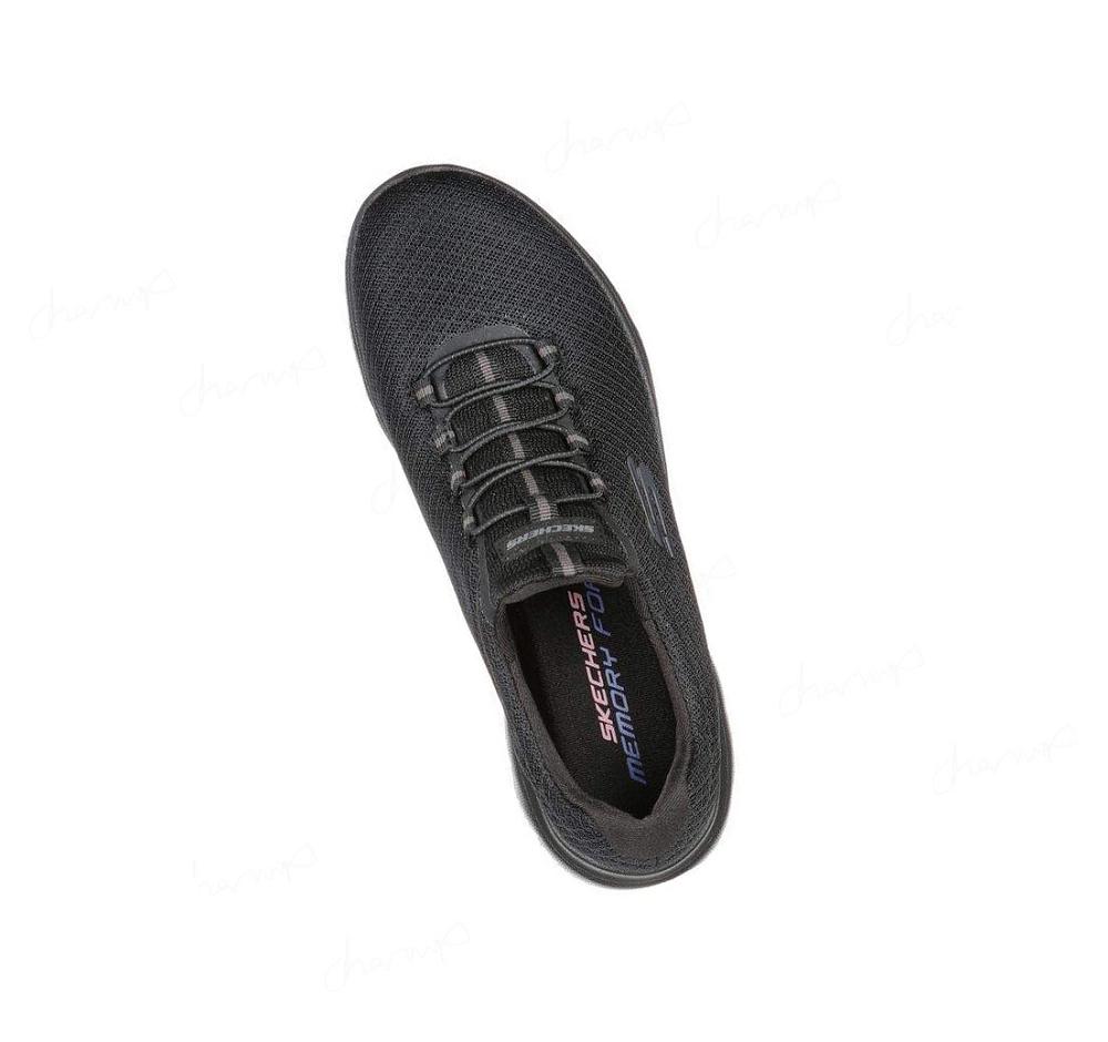 Zapatillas Skechers Summits Mujer Negras | I0A9X_AR