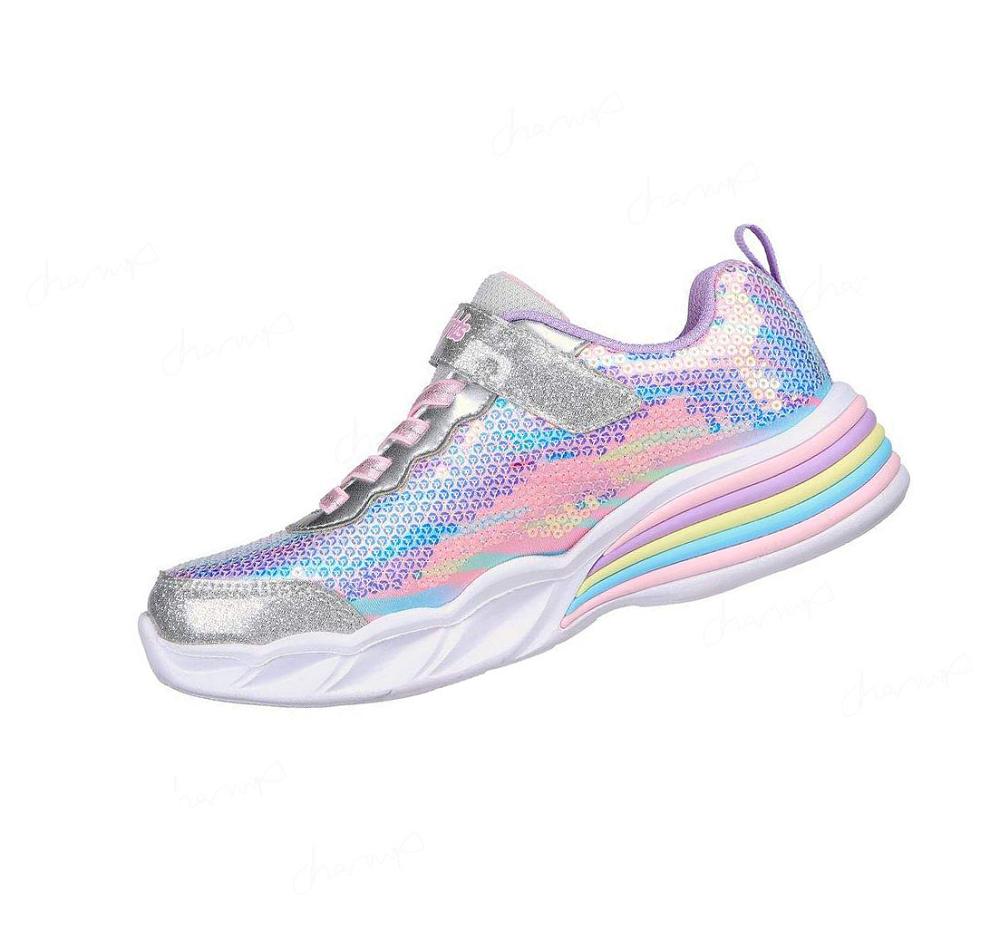 Zapatillas Skechers Sweetheart Lights - Let's Shine Niña Plateadas Multicolor | T195E_AR