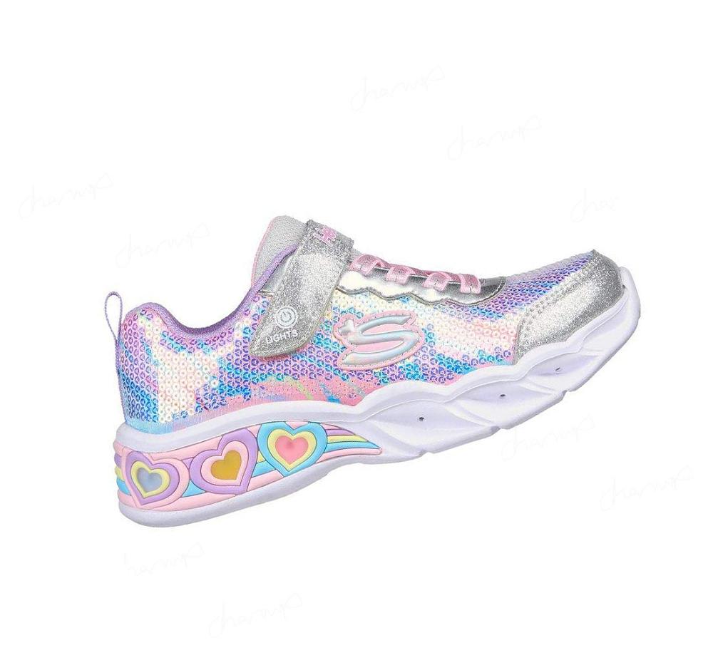 Zapatillas Skechers Sweetheart Lights - Let's Shine Niña Plateadas Multicolor | T195E_AR