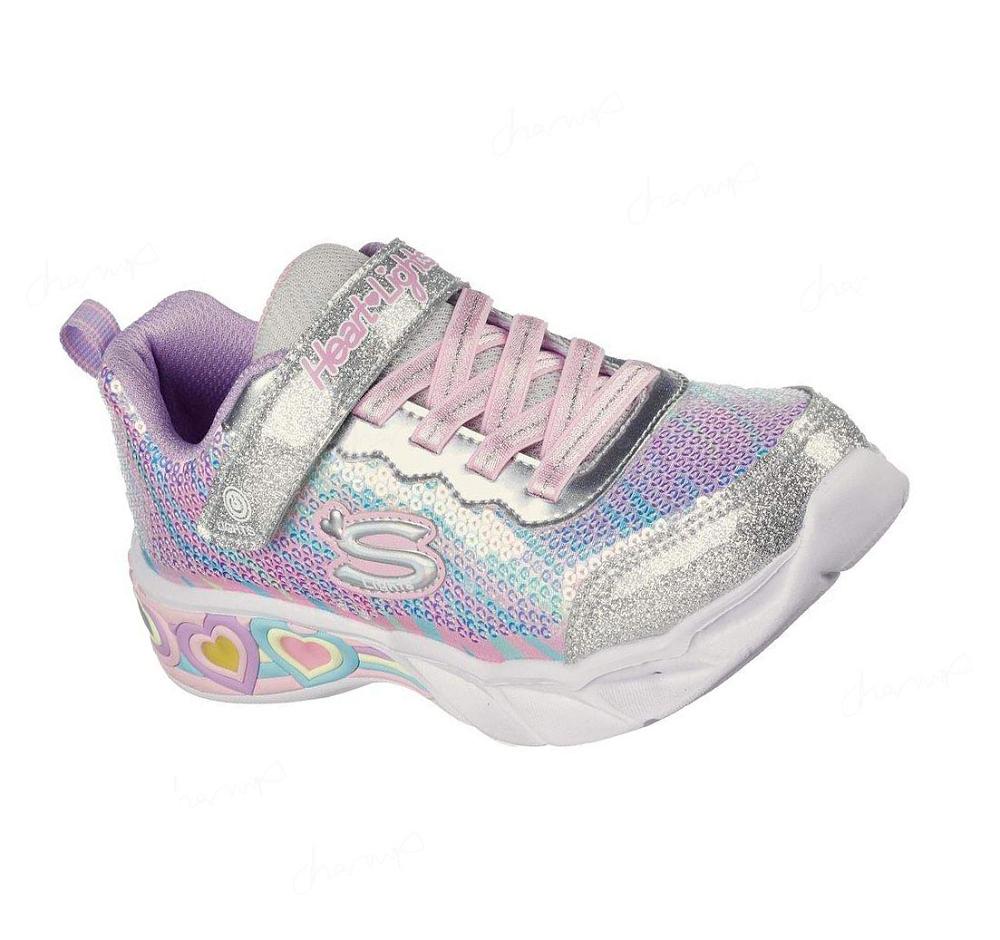 Zapatillas Skechers Sweetheart Lights - Let\'s Shine Niña Plateadas Multicolor | T195E_AR