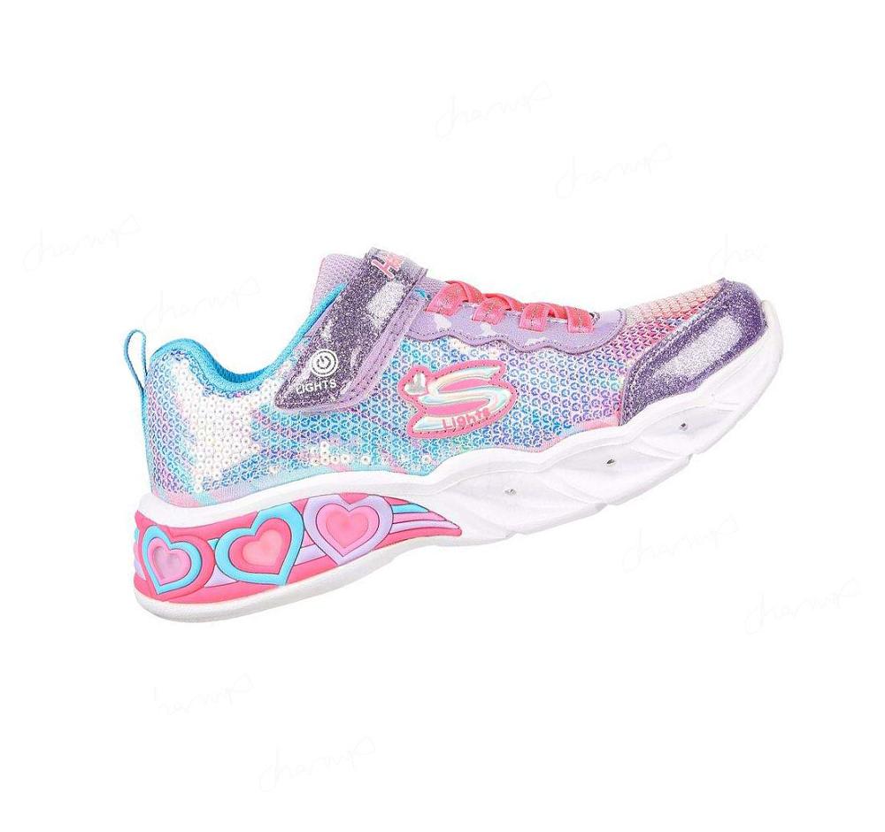 Zapatillas Skechers Sweetheart Lights - Let's Shine Niña Moradas Multicolor | T1T0R_AR