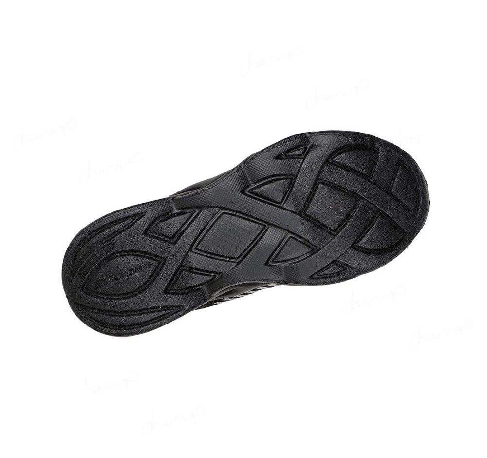 Zapatillas Skechers Twisty Brights - Novlo Niño Negras Plateadas | I220A_AR