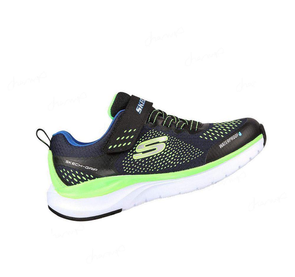 Zapatillas Skechers Ultra Groove - Aquasonik Niño Azul Marino Negras | I5A53_AR