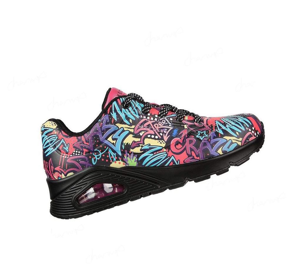 Zapatillas Skechers Uno - Calle Art Mujer Negras Multicolor | I8TAK_AR