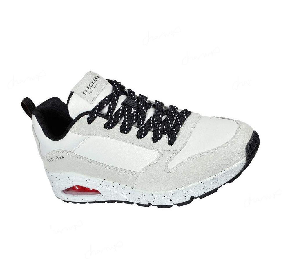 Zapatillas Skechers Uno - Draw 2 Hombre Blancas Negras | A112W_AR