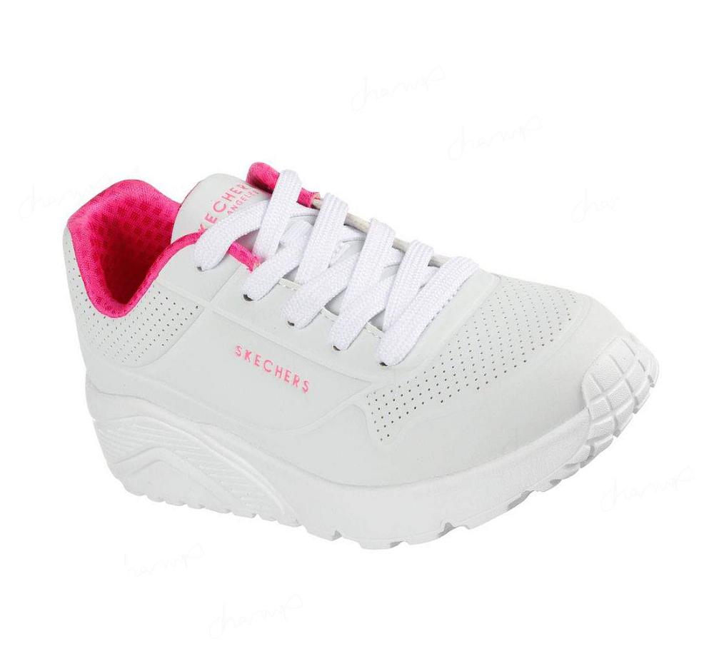 Zapatillas Skechers Uno Lite - In My Zone Niña Blancas Rosas | 61T0L_AR