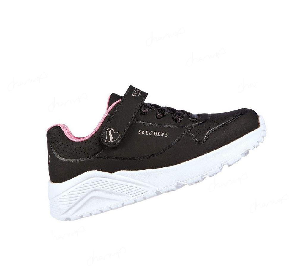 Zapatillas Skechers Uno Lite Niña Negras | 61A5X_AR