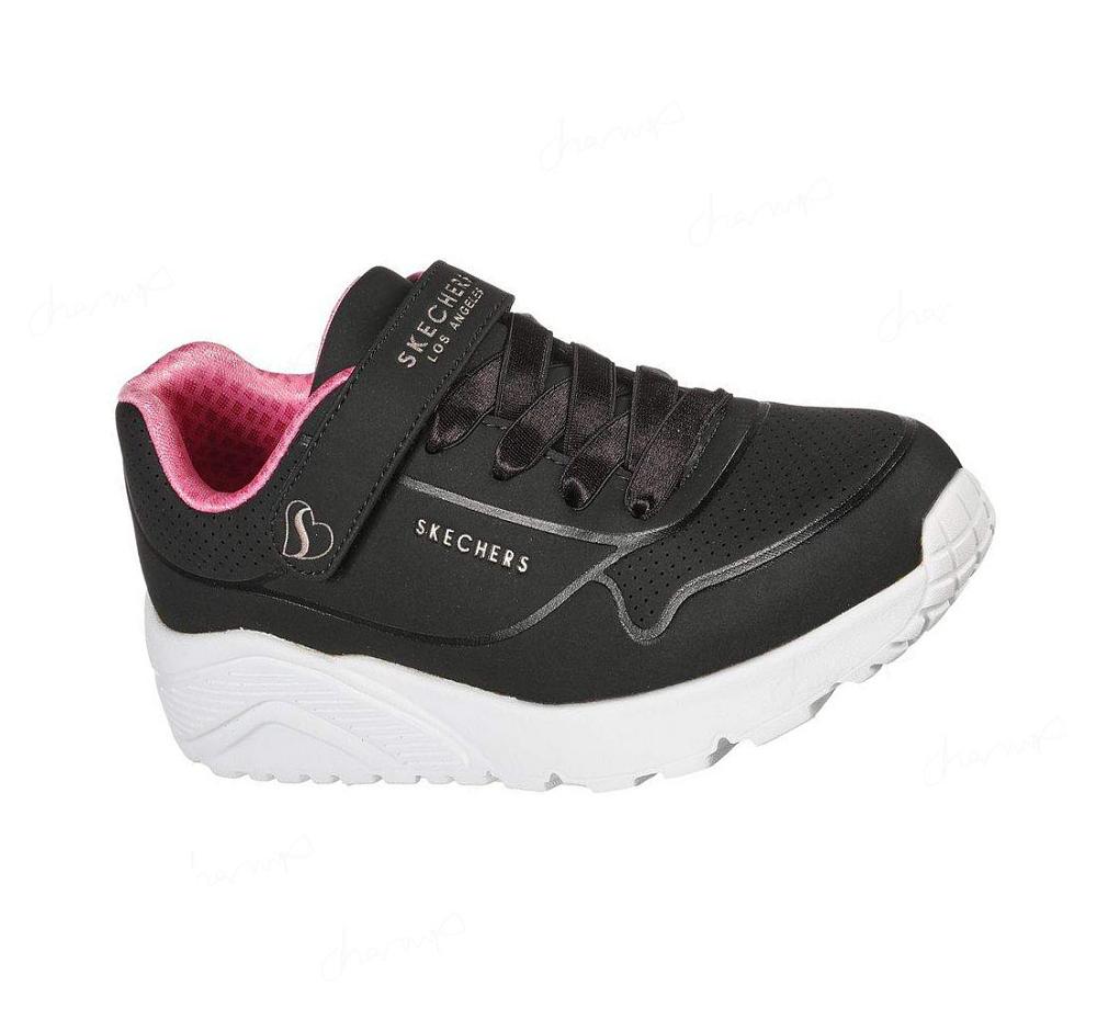 Zapatillas Skechers Uno Lite Niña Negras | 61A5X_AR