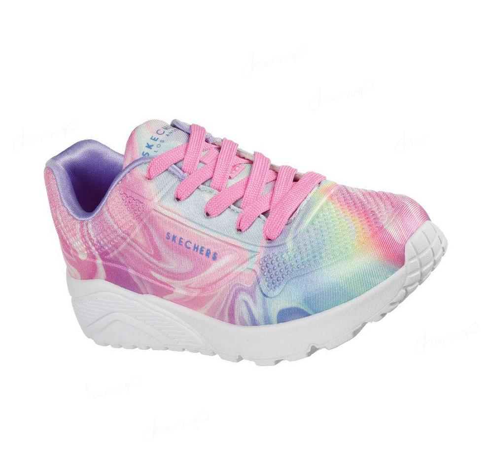 Zapatillas Skechers Uno Lite - Swirlified Niña Rosas Multicolor | 60A58_AR