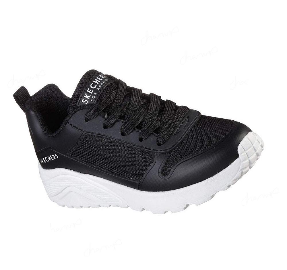 Zapatillas Skechers Uno Lite - Zelden Niño Negras Blancas | T901D_AR