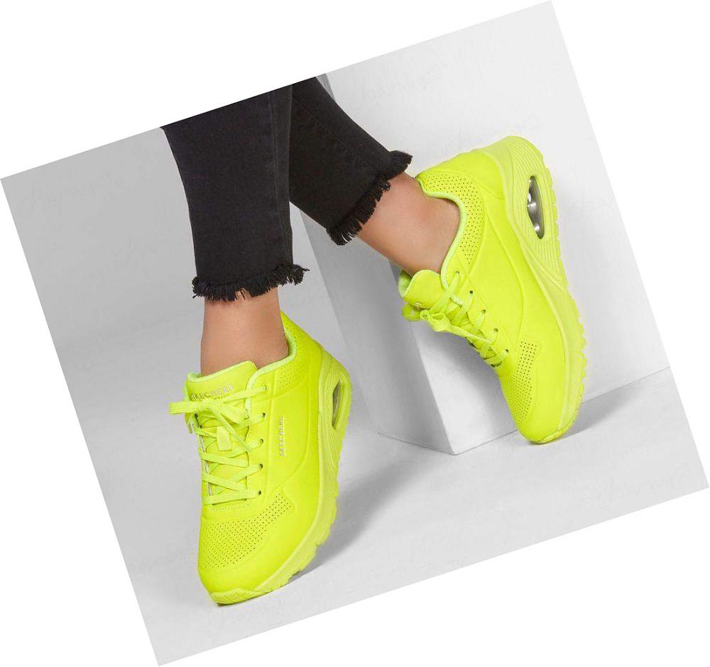 Zapatillas Skechers Uno - Night Shades Mujer Amarillo | IT990_AR