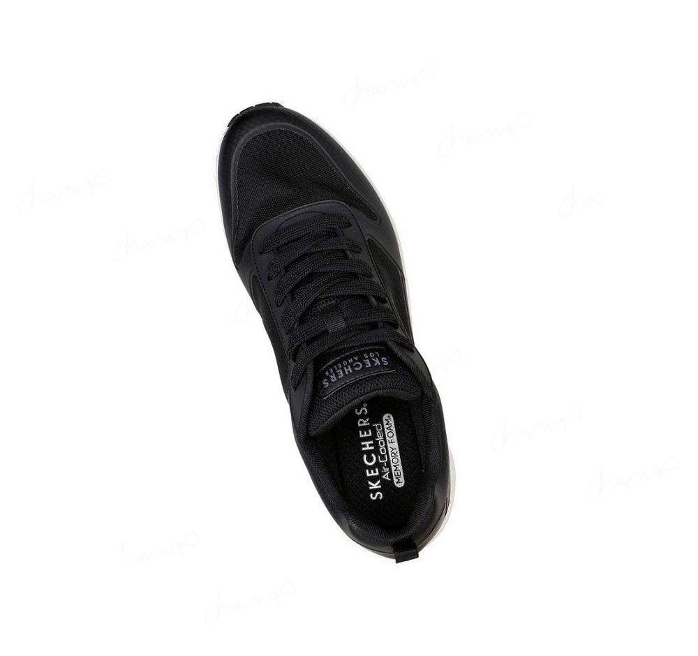 Zapatillas Skechers Uno - Sol Hombre Negras Blancas | A089A_AR