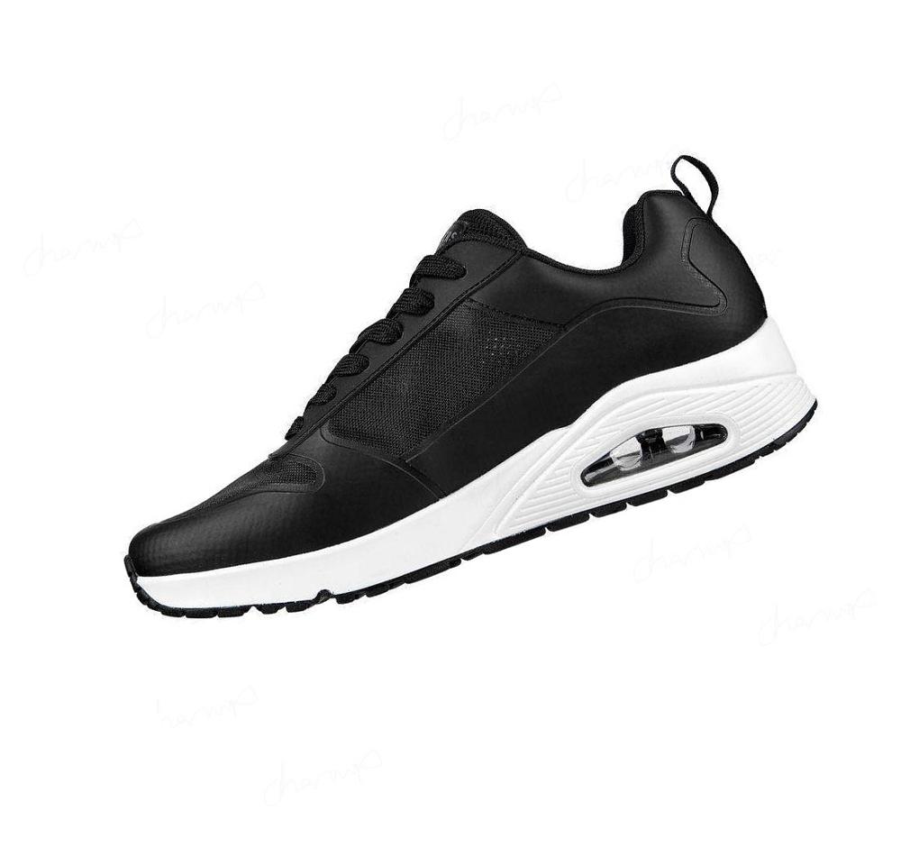 Zapatillas Skechers Uno - Sol Hombre Negras Blancas | A089A_AR