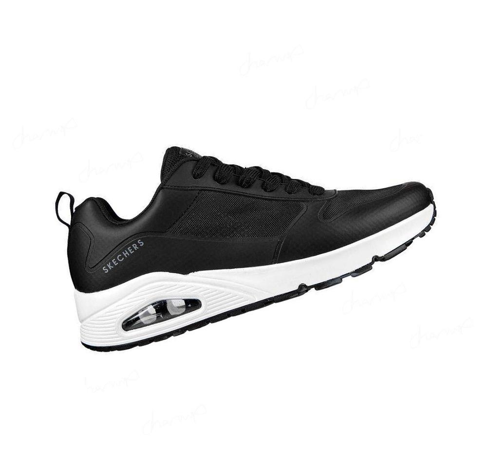 Zapatillas Skechers Uno - Sol Hombre Negras Blancas | A089A_AR