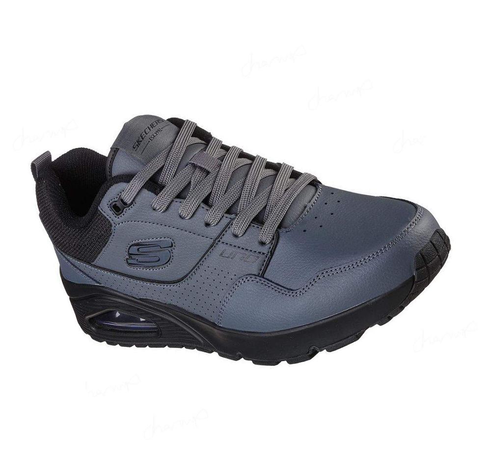 Zapatillas Skechers Uno - Suroka Hombre Gris Negras | A125D_AR