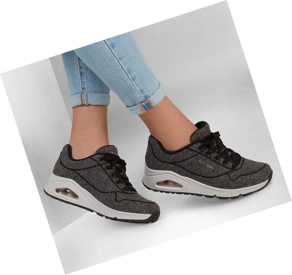 Zapatillas Skechers Uno - Woolina Mujer Gris | TT8AS_AR