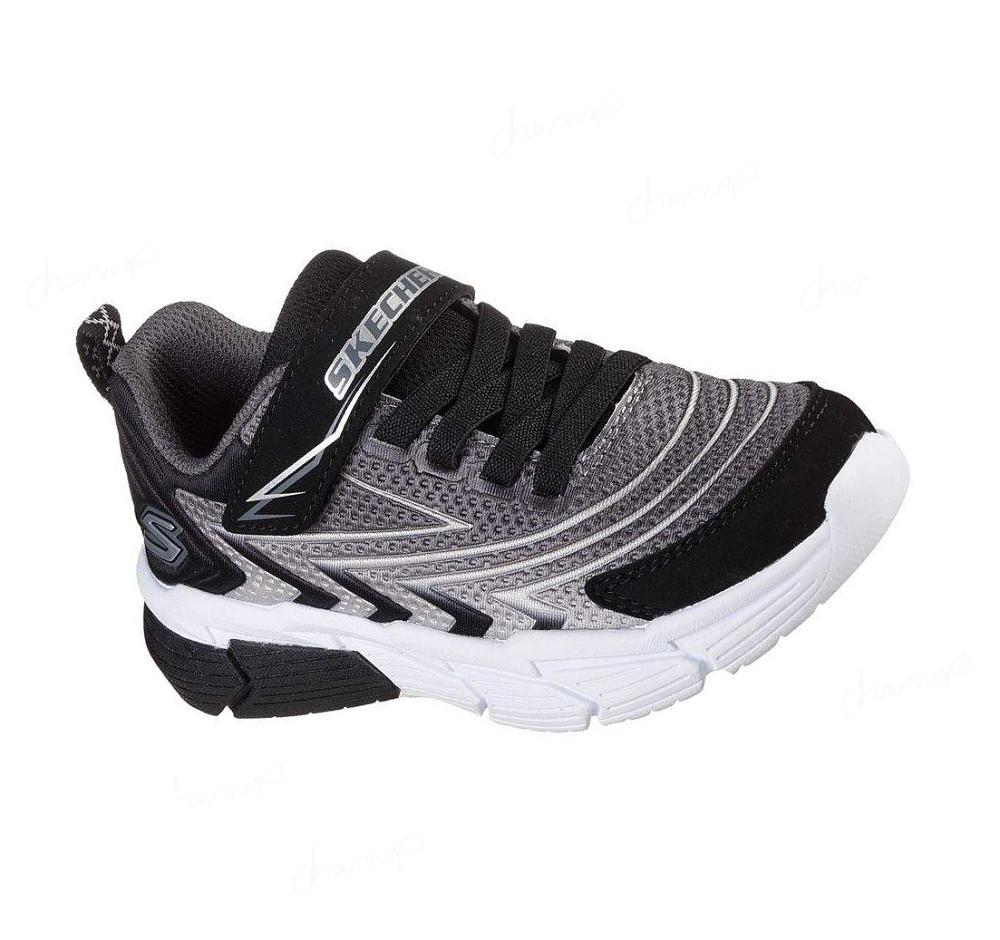 Zapatillas Skechers Vector-Matrix - Voltonik Niño Gris Negras | IA958_AR