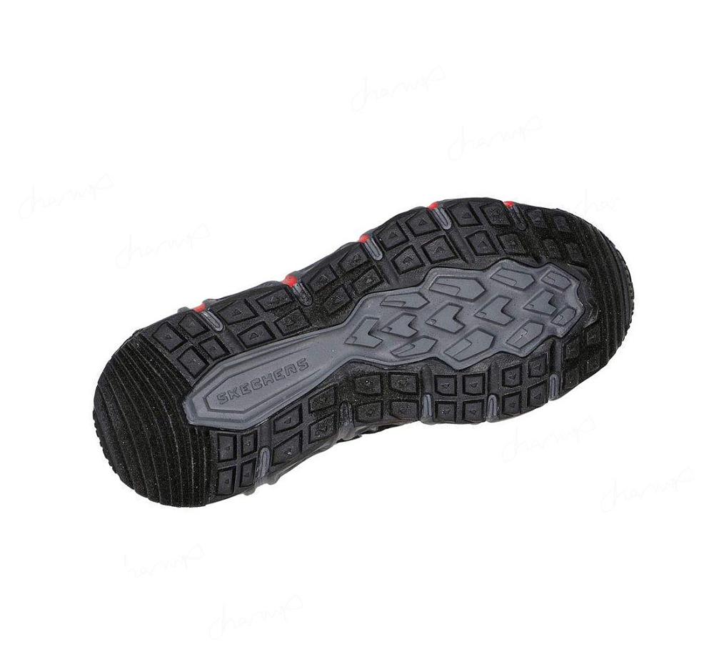 Zapatillas Skechers Velocitrek - Dino Quest Niño Negras Rojas | 8055G_AR