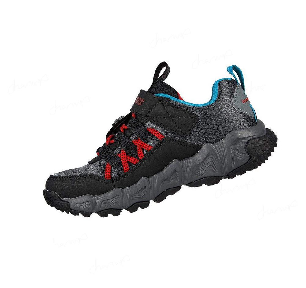 Zapatillas Skechers Velocitrek - Pro Scout Niño Negras Rojas | 8053E_AR