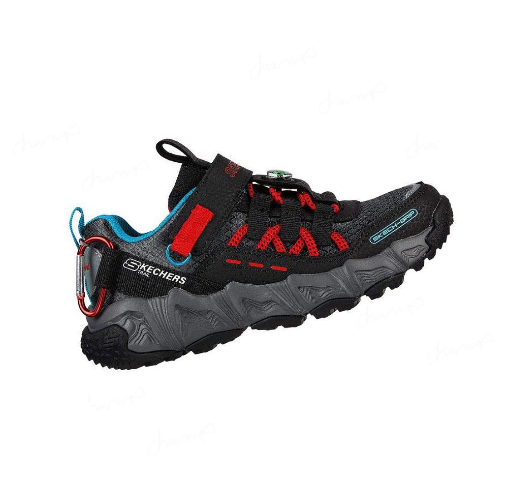 Zapatillas Skechers Velocitrek - Pro Scout Niño Negras Rojas | 8053E_AR