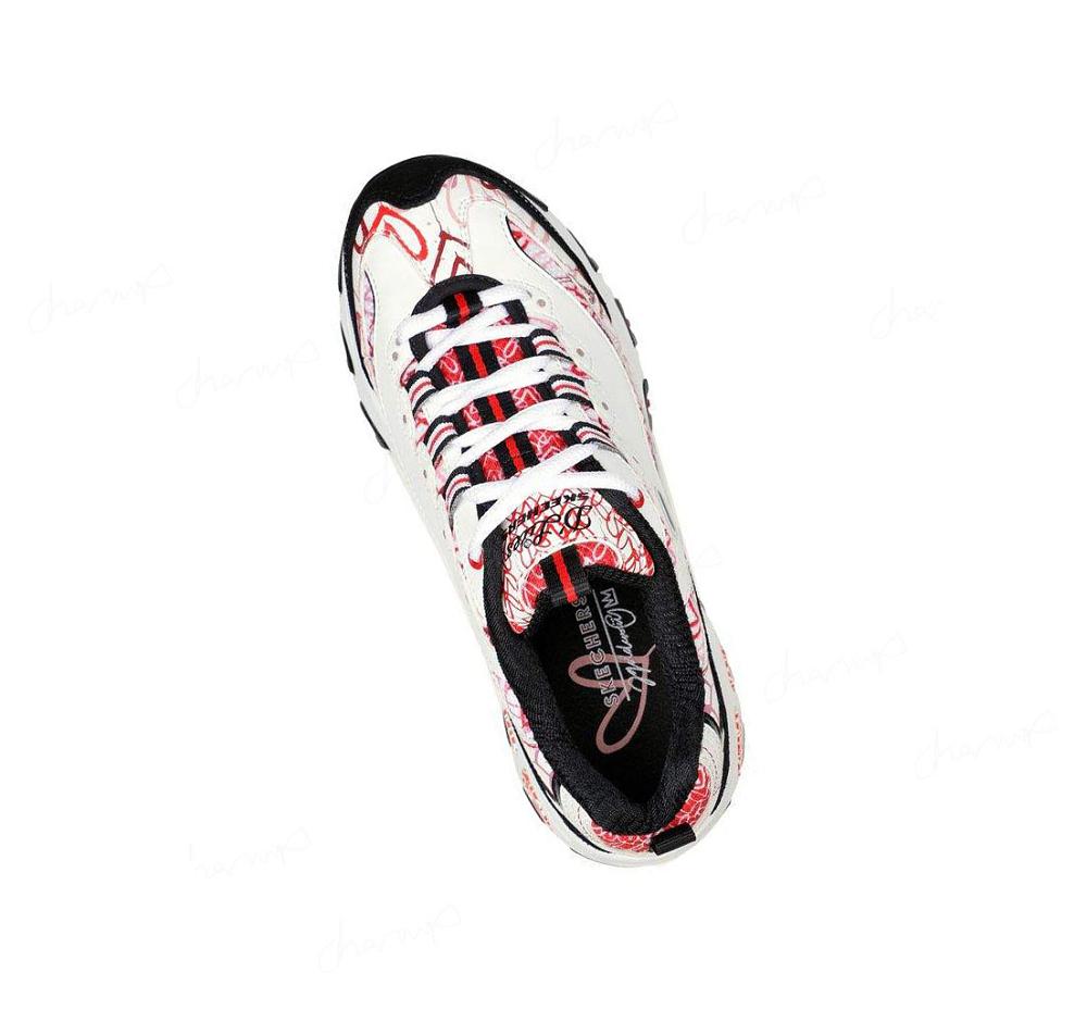 Zapatillas Skechers x JGoldcrown: D'Lites - Cupid Charm Mujer Blancas Rojas Negras | 658AL_AR