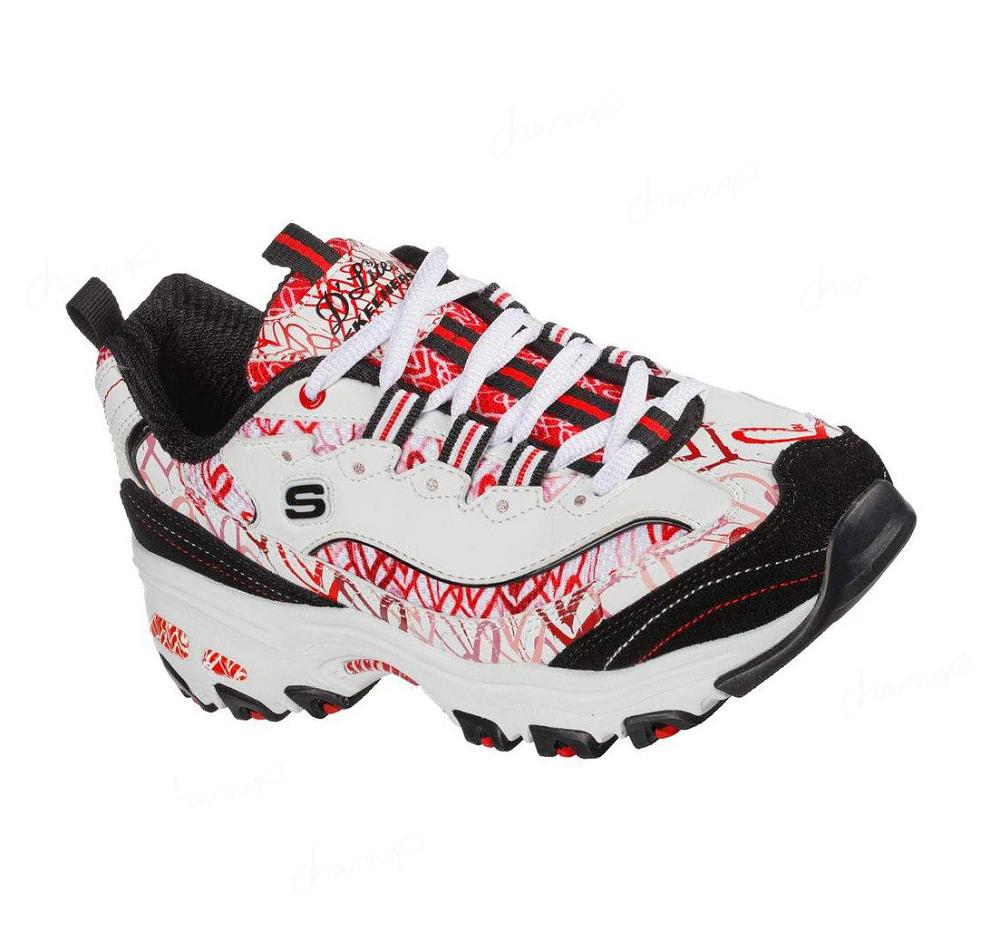 Zapatillas Skechers x JGoldcrown: D\'Lites - Cupid Charm Mujer Blancas Rojas Negras | 658AL_AR