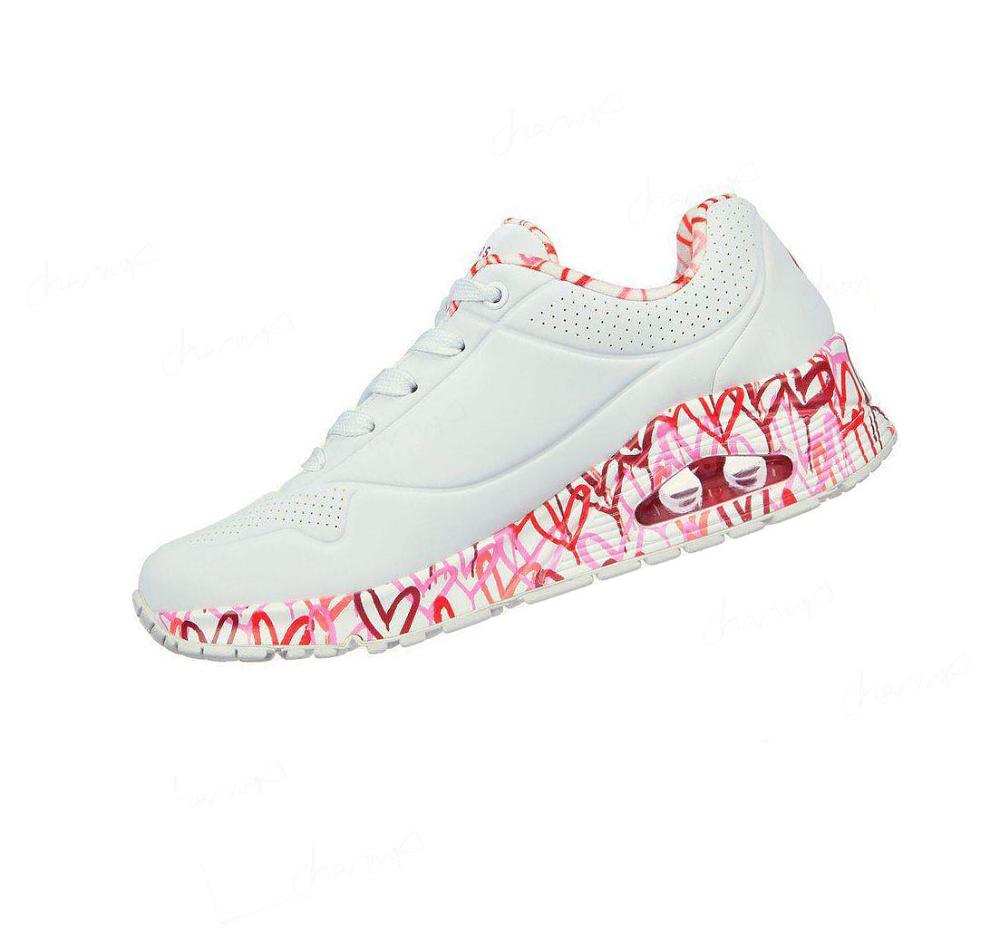 Zapatillas Skechers x JGoldcrown: Uno - Loving Love Mujer Blancas Rojas Rosas | T523X_AR