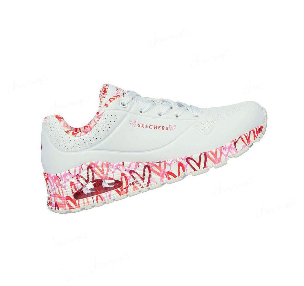 Zapatillas Skechers x JGoldcrown: Uno - Loving Love Mujer Blancas Rojas Rosas | T523X_AR