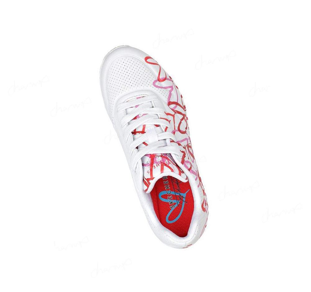 Zapatillas Skechers x JGoldcrown: Uno - Spread the Love Mujer Blancas Rojas Rosas | T598L_AR