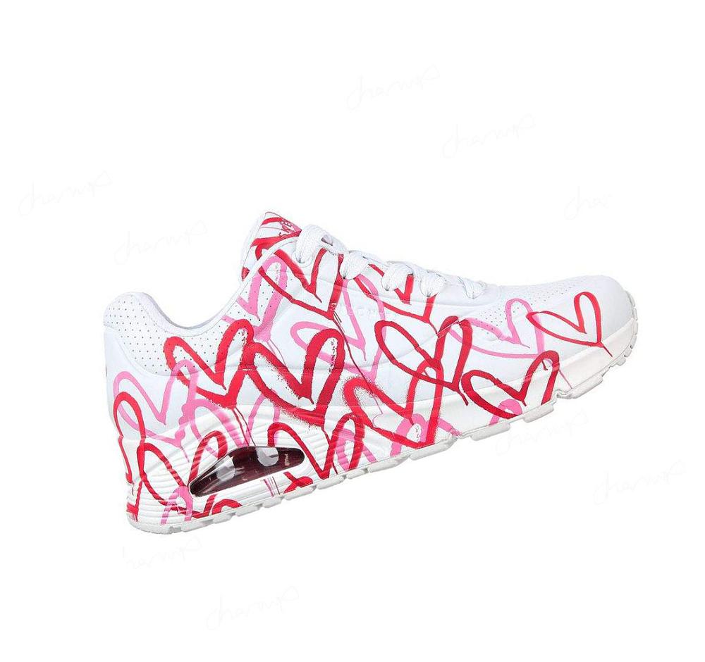 Zapatillas Skechers x JGoldcrown: Uno - Spread the Love Mujer Blancas Rojas Rosas | T598L_AR