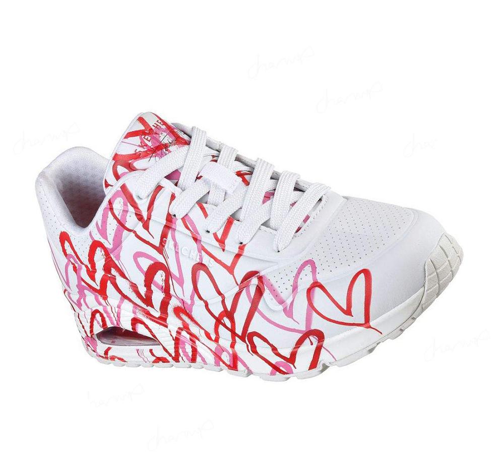 Zapatillas Skechers x JGoldcrown: Uno - Spread the Love Mujer Blancas Rojas Rosas | T598L_AR