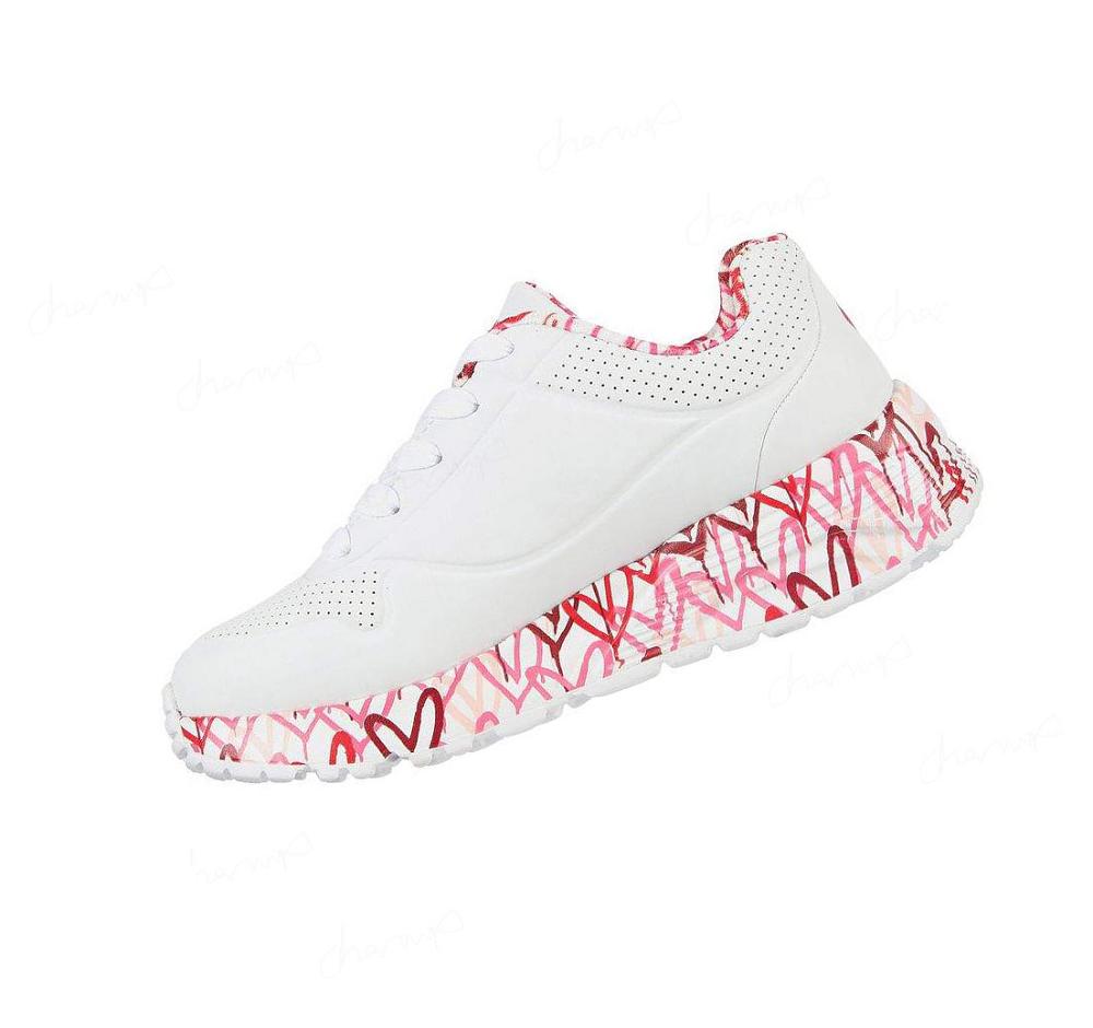 Zapatillas Skechers x JGoldcrown: Uno Lite - Lovely Luv Niña Blancas Rojas Rosas | T9T0L_AR