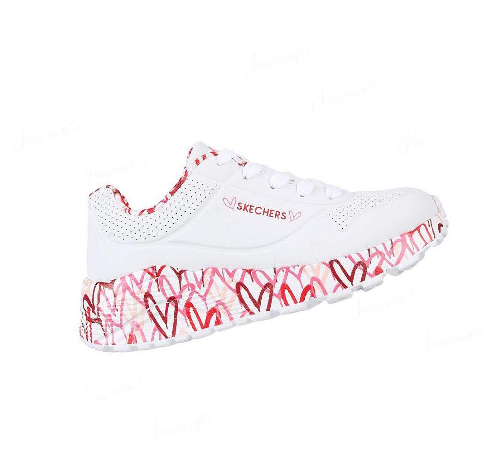 Zapatillas Skechers x JGoldcrown: Uno Lite - Lovely Luv Niña Blancas Rojas Rosas | T9T0L_AR