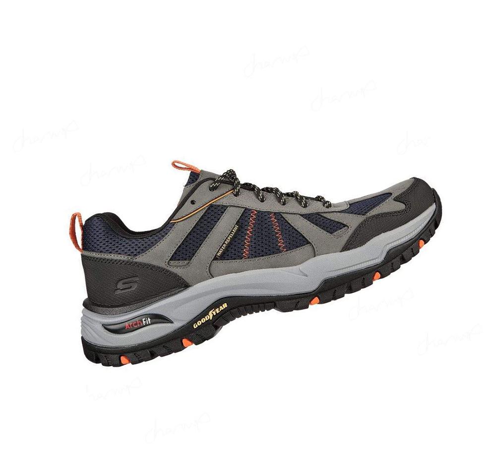 Zapatos Casuales Skechers Arch Fit Dawson - Vortego Hombre Azul Marino Gris | I3A3D_AR