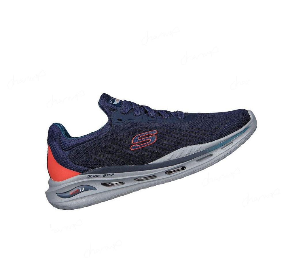 Zapatos Casuales Skechers Arch Fit Orvan - Trayver Hombre Azul Marino | IT93Q_AR