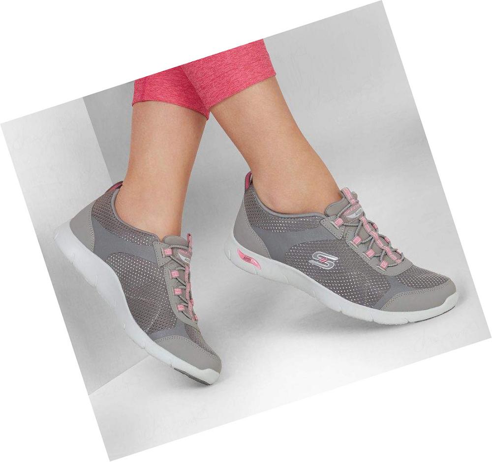 Zapatos Casuales Skechers Arch Fit Refine - Her Best Mujer Gris Rosas | A038L_AR