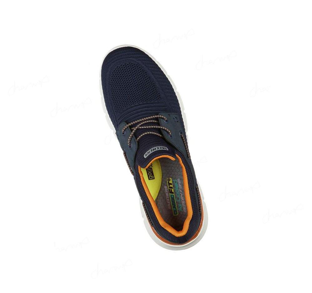 Zapatos Casuales Skechers Del Retto - Clean Slate Hombre Azul Marino | I593A_AR