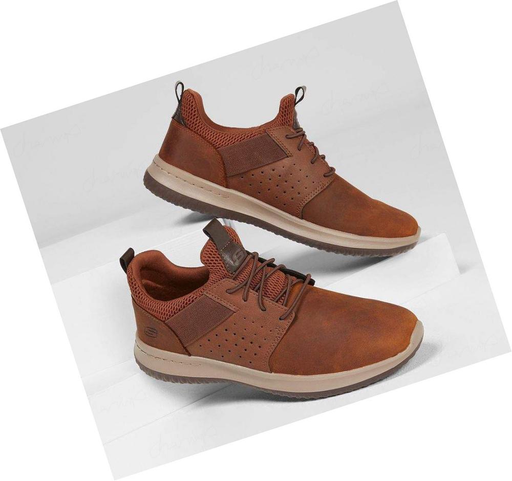 Zapatos Casuales Skechers Delson - Axton Hombre Marrones | T28TA_AR