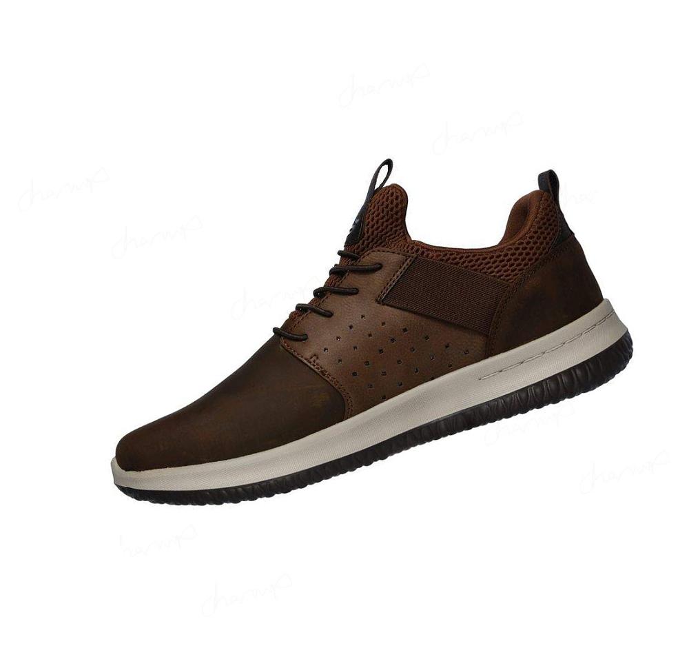 Zapatos Casuales Skechers Delson - Axton Hombre Marrones | T28TA_AR