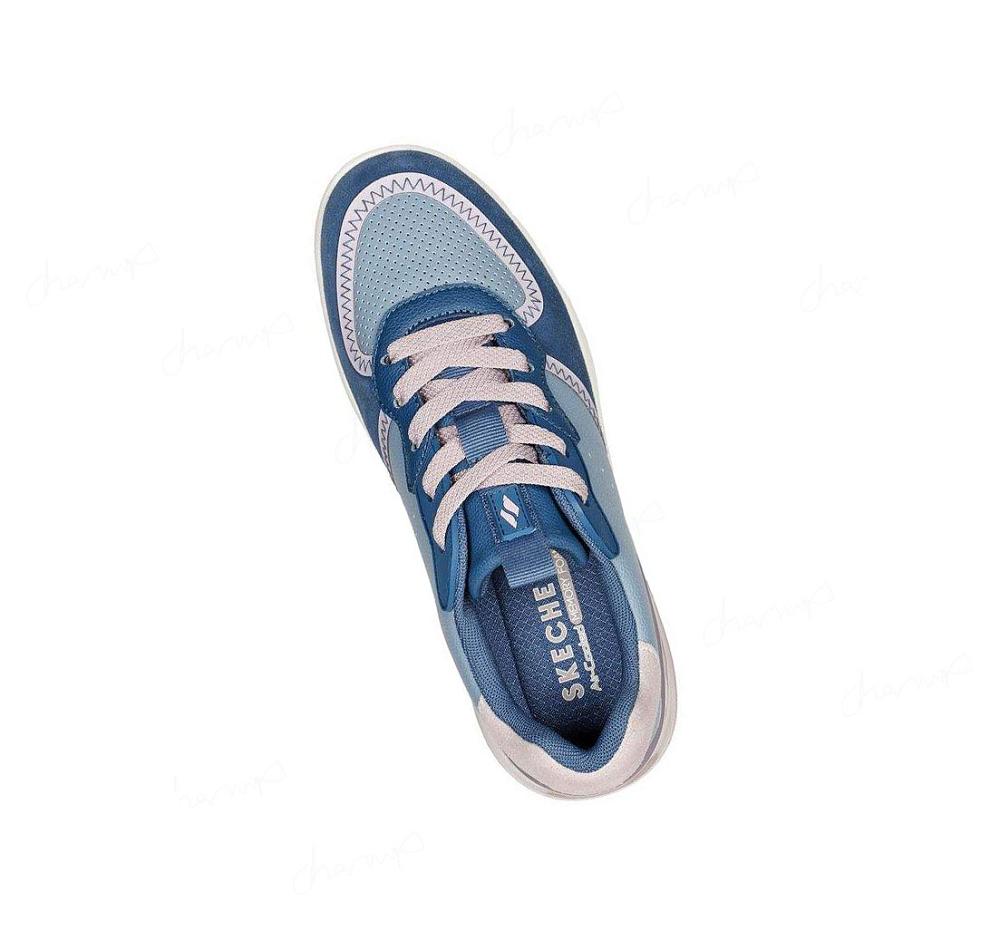 Zapatos Casuales Skechers Double Gloss - Blocked Up Mujer Azul Marino | I288L_AR